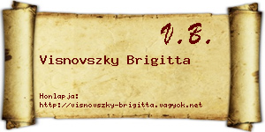 Visnovszky Brigitta névjegykártya