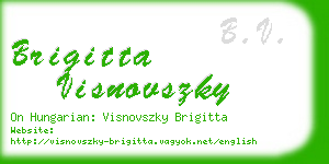 brigitta visnovszky business card